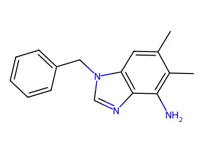 1-benzyl-5,6-dimethyl-1H-1,3-benzimidazol-4-ylamine structure