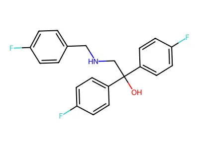 2-[(4-Fluorobenzyl)amino]-1,1-bis(4-fluorophenyl)-1-ethanol structure