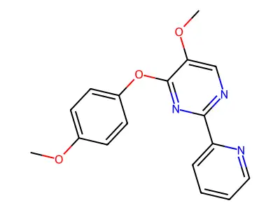 5-Methoxy-4-(4-methoxyphenoxy)-2-(2-pyridinyl)pyrimidine structure