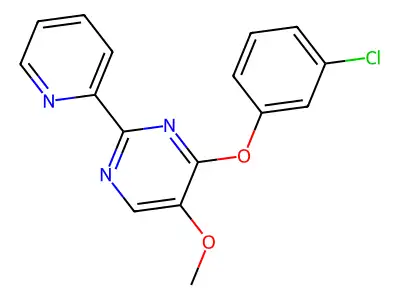 4-(3-Chlorophenoxy)-5-methoxy-2-(2-pyridinyl)pyrimidine structure