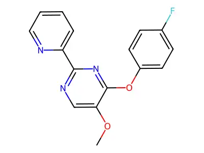 4-(4-Fluorophenoxy)-5-methoxy-2-(2-pyridinyl)pyrimidine structure