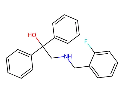 2-[(2-Fluorobenzyl)amino]-1,1-diphenyl-1-ethanol structure