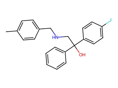 1-(4-Fluorophenyl)-2-[(4-methylbenzyl)amino]-1-phenyl-1-ethanol structure