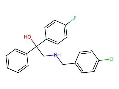 2-[(4-Chlorobenzyl)amino]-1-(4-fluorophenyl)-1-phenyl-1-ethanol structure