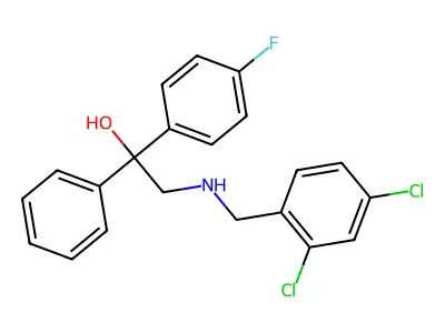 2-[(2,4-Dichlorobenzyl)amino]-1-(4-fluorophenyl)-1-phenyl-1-ethanol structure