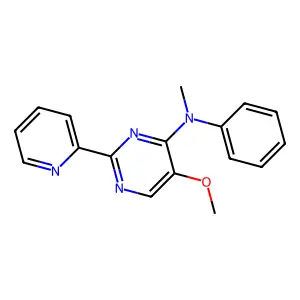 5-methoxy-N-methyl-N-phenyl-2-(2-pyridinyl)-4-pyrimidinamine structure