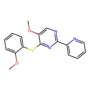 5-Methoxy-4-(2-methoxyphenyl)sulfanyl-2-pyridin-2-ylpyrimidine structure