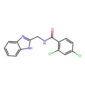 N-(1H-benzimidazol-2-ylmethyl)-2,4-dichlorobenzamide structure