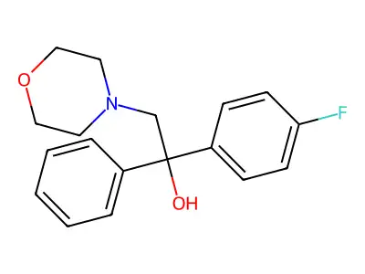 1-(4-Fluorophenyl)-2-morpholino-1-phenyl-1-ethanol structure