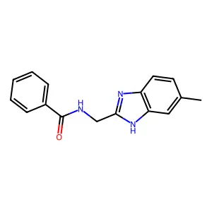 N-[(5-methyl-1H-1,3-benzimidazol-2-yl)methyl]benzenecarboxamide structure