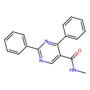 N-methyl-2,4-diphenylpyrimidine-5-carboxamide structure