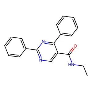 N-ethyl-2,4-diphenyl-5-pyrimidinecarboxamide structure
