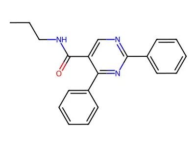 2,4-diphenyl-N-propylpyrimidine-5-carboxamide structure