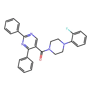 (2,4-Diphenyl-5-pyrimidinyl)[4-(2-fluorophenyl)piperazino]methanone structure