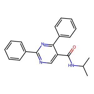 N-isopropyl-2,4-diphenyl-5-pyrimidinecarboxamide structure