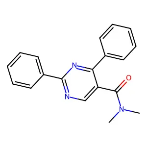 N,N-dimethyl-2,4-diphenylpyrimidine-5-carboxamide structure