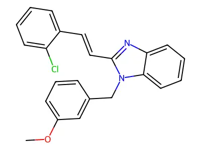 2-[2-(2-Chlorophenyl)ethenyl]-1-[(3-methoxyphenyl)methyl]-1H-benzimidazole structure