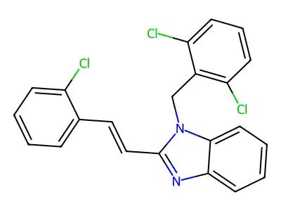 2-[2-(2-Chlorophenyl)ethenyl]-1-[(2,6-dichlorophenyl)methyl]benzimidazole structure