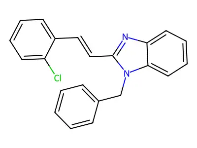 1-Benzyl-2-[2-(2-chlorophenyl)ethenyl]benzimidazole structure