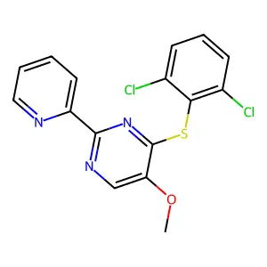 4-[(2,6-Dichlorophenyl)thio]-5-methoxy-2-(2-pyridinyl)pyrimidine structure