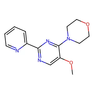 Methyl 4-morpholino-2-(2-pyridinyl)-5-pyrimidinyl ether structure