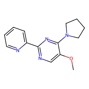 5-methoxy-2-(2-pyridinyl)-4-(1-pyrrolidinyl)Pyrimidine structure