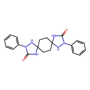 2,10-Diphenyl-1,2,4,9,10,12-hexaazadispiro(4.2.4.2)tetradecane-3,11-dione structure