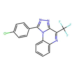 1-(4-Chlorophenyl)-4-(trifluoromethyl)-[1,2,4]triazolo[4,3-a]quinoxaline structure