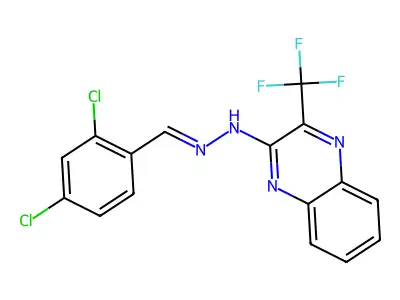 2,4-Dichlorobenzaldehyde 2-[3-(trifluoromethyl)-2-quinoxalinyl]hydrazone structure