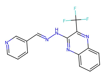 N-(pyridin-3-ylmethylideneamino)-3-(trifluoromethyl)quinoxalin-2-amine structure