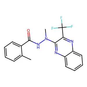 N',2-dimethyl-N'-[3-(trifluoromethyl)quinoxalin-2-yl]benzohydrazide structure