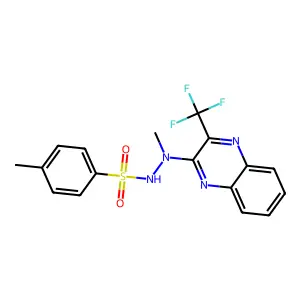 N',4-dimethyl-N'-[3-(trifluoromethyl)-2-quinoxalinyl]benzenesulfonohydrazide structure