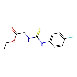 Ethyl 2-{[(4-fluoroanilino)carbothioyl]amino}acetate structure