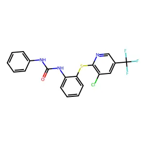 N-(2-{[3-chloro-5-(trifluoromethyl)-2-pyridinyl]sulfanyl}phenyl)-N'-phenylurea structure
