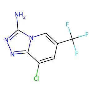 8-Chloro-6-(trifluoromethyl)-1,2,4-triazolo(4,3-a)pyridin-3-amine structure