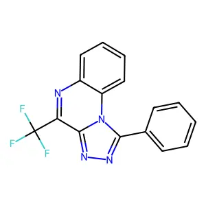 1-Phenyl-4-(trifluoromethyl)[1,2,4]triazolo[4,3-a]quinoxaline structure