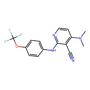 4-(Dimethylamino)-2-[4-(trifluoromethoxy)anilino]nicotinonitrile structure