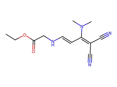 Ethyl 2-{[4,4-dicyano-3-(dimethylamino)buta-1,3-dien-1-yl]amino}acetate structure
