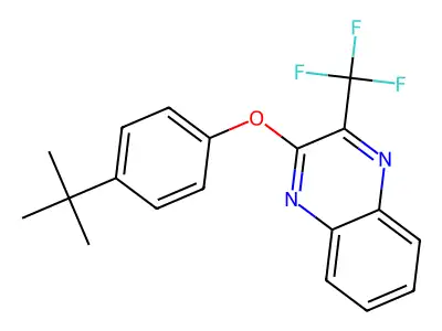 2-(4-Tert-butylphenoxy)-3-(trifluoromethyl)quinoxaline structure
