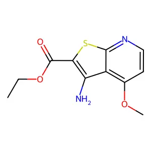 Ethyl 3-amino-4-methoxythieno[2,3-b]pyridine-2-carboxylate structure