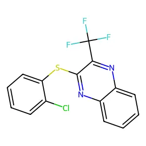 2-((2-Chlorophenyl)sulfanyl)-3-(trifluoromethyl)quinoxaline structure