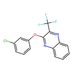 2-(3-Chlorophenoxy)-3-(trifluoromethyl)quinoxaline structure