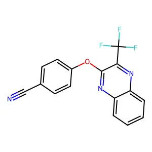 4-((3-(Trifluoromethyl)-2-quinoxalinyl)oxy)benzenecarbonitrile structure