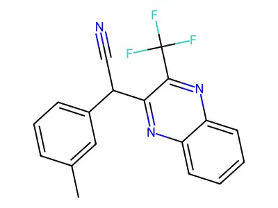 2-(3-Methylphenyl)-2-[3-(trifluoromethyl)quinoxalin-2-yl]acetonitrile structure