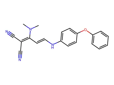 2-[1-(Dimethylamino)-3-(4-phenoxyanilino)-2-propenylidene]malononitrile structure