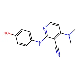 4-(Dimethylamino)-2-(4-hydroxyanilino)nicotinonitrile structure