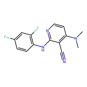 2-(2,4-Difluoroanilino)-4-(dimethylamino)nicotinonitrile structure