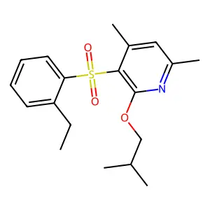 2-Ethylphenyl 2-isobutoxy-4,6-dimethyl-3-pyridinyl sulfone structure