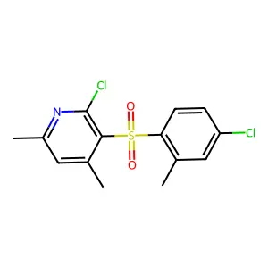 2-Chloro-3-[(4-chloro-2-methylphenyl)sulfonyl]-4,6-dimethylpyridine structure