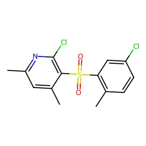2-Chloro-3-[(5-chloro-2-methylphenyl)sulfonyl]-4,6-dimethylpyridine structure